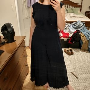 Eryn Brinie Navy Wide Leg Maxi Jumpsuit